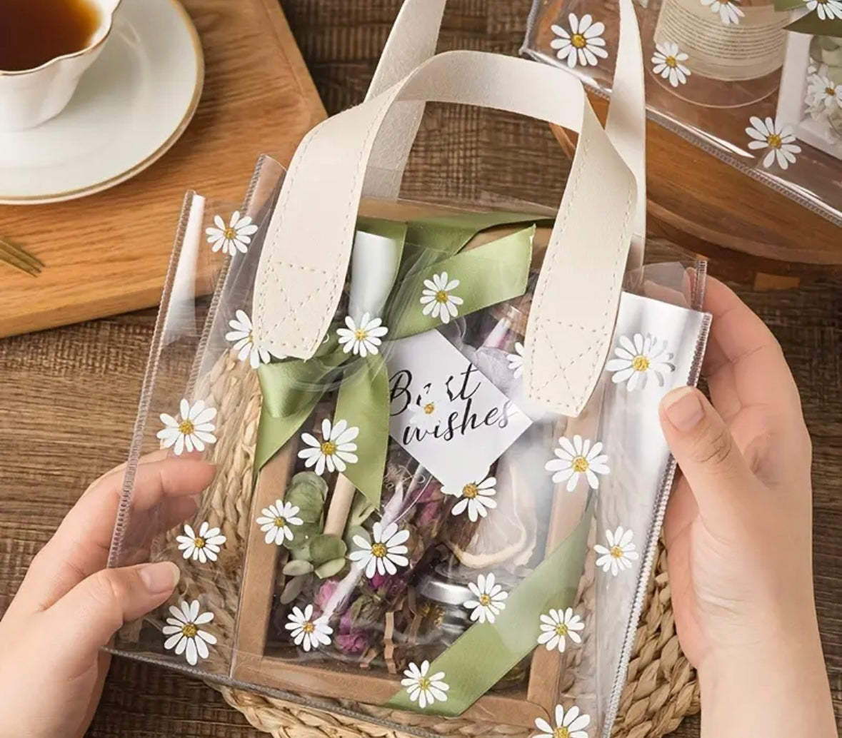 Clear daisy tote 12005